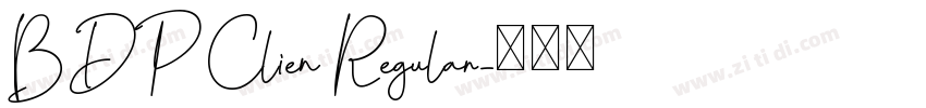 BDP Clien Regular字体转换